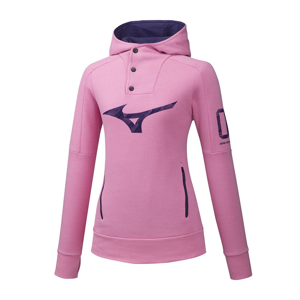 Mizuno Women's Heritage Hoodie Pink (K2GC970264-XBL)